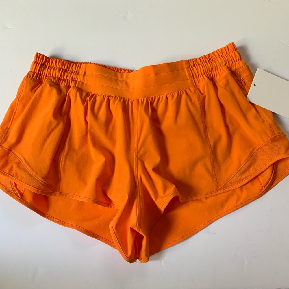 Women's Orange Lululemon Athletic Shorts SZ.10 BNWT
